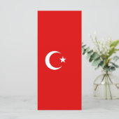Türkische Flagge Menükarte (Stehend Vorderseite)