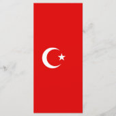 Türkische Flagge Menükarte (Vorderseite)