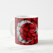 Türkische Flagge mit Kaffee Kaffeetasse (Vorderseite Links)