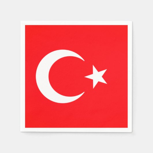 Türkische Flagge Napkins Serviette (Vorderseite)