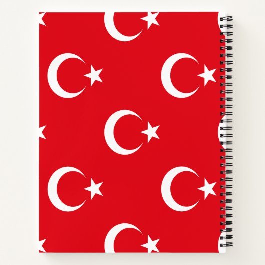 Türkische Flagge Notizblock (Rückseite)