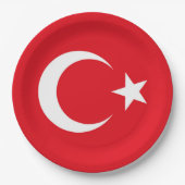 Türkische Flagge Pappteller (Vorderseite)