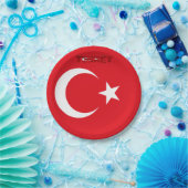 Türkische Flagge Pappteller (Party)