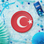 Türkische Flagge Pappteller (Party)