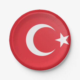 Türkische Flagge Pappteller