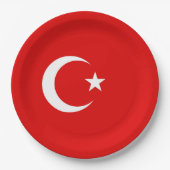 Türkische Flagge Pappteller (Vorderseite)