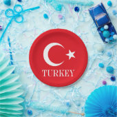 Türkische Flagge Pappteller (Party)