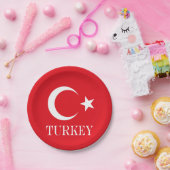 Türkische Flagge Pappteller (Party)