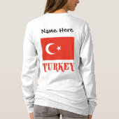 Türkische Flagge Personalisiert T-Shirt (Rückseite)