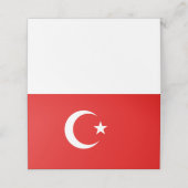 Türkische Flagge Platzkarte (Außenseite Aufgefaltet)