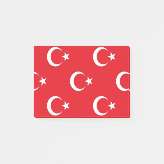 Türkische Flagge Post-it Klebezettel (Vorderseite)