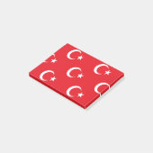Türkische Flagge Post-it Klebezettel (angewinkelt)