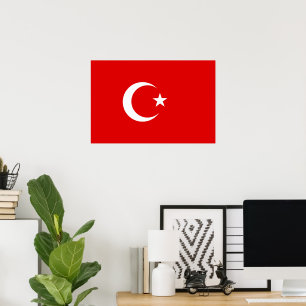 Türkische Flagge Poster