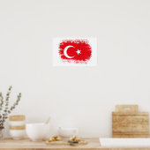 Türkische Flagge Poster (Küche)