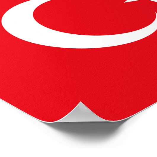 Türkische Flagge Poster (Ecke)