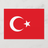 Türkische Flagge Postkarte (Vorderseite)