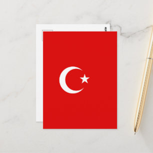Türkische Flagge Postkarte