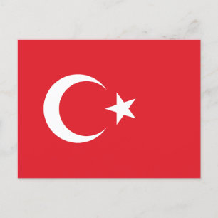 Türkische Flagge Postkarte