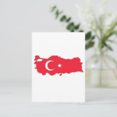 Türkische Flagge Postkarte (Stehend Vorderseite)