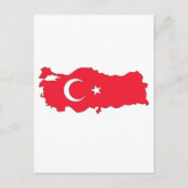 Türkische Flagge Postkarte (Vorderseite)