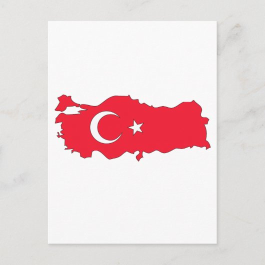 Türkische Flagge Postkarte (Vorderseite)