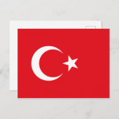 Türkische Flagge Postkarte (Vorne/Hinten)
