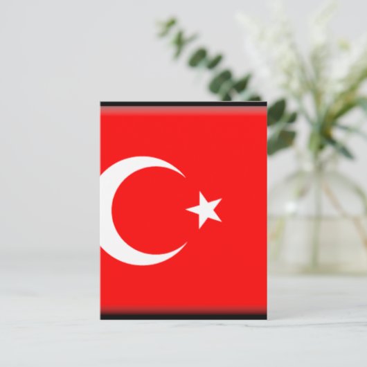 Türkische Flagge Postkarte (Stehend Vorderseite)