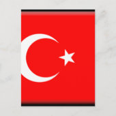 Türkische Flagge Postkarte (Vorderseite)