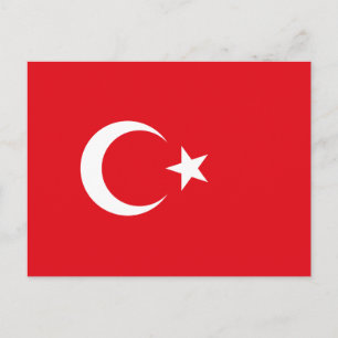 Türkische Flagge Postkarte