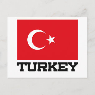 Türkische Flagge Postkarte