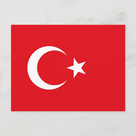 Türkische Flagge Postkarte (Vorderseite)