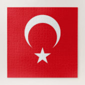 Türkische Flagge Puzzle (Horizontal)