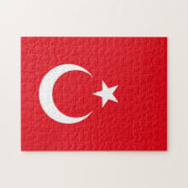 Türkische Flagge Puzzle (Horizontal)