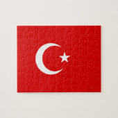 Türkische Flagge Puzzle (Horizontal)