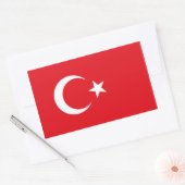 Türkische Flagge Rechteckiger Aufkleber (Umschlag)