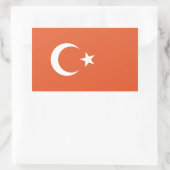 Türkische Flagge Rechteckiger Aufkleber (Tasche)