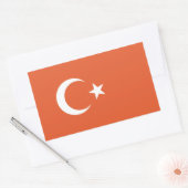 Türkische Flagge Rechteckiger Aufkleber (Umschlag)