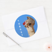 Türkische Flagge Runder Aufkleber (Umschlag)