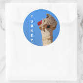 Türkische Flagge Runder Aufkleber (Tasche)