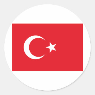 Türkische Flagge Runder Aufkleber