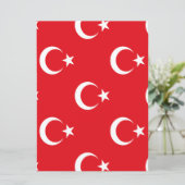 Türkische Flagge Save The Date (Stehend Vorderseite)