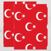 Türkische Flagge Save The Date (Vorne/Hinten)
