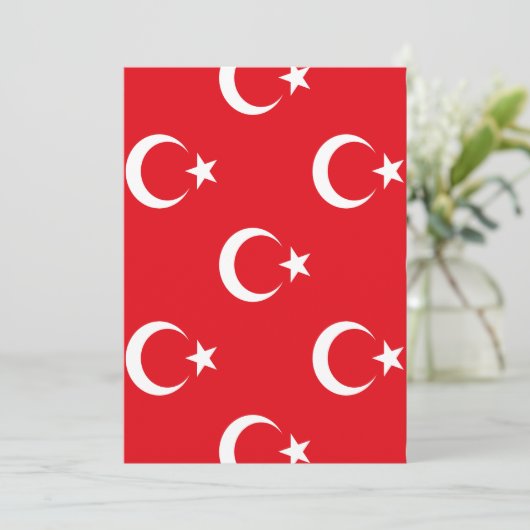 Türkische Flagge Save The Date (Stehend Vorderseite)