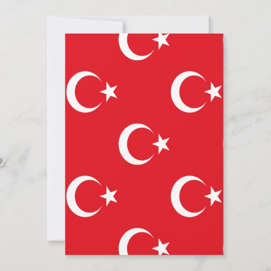 Türkische Flagge Save The Date (Rückseite)