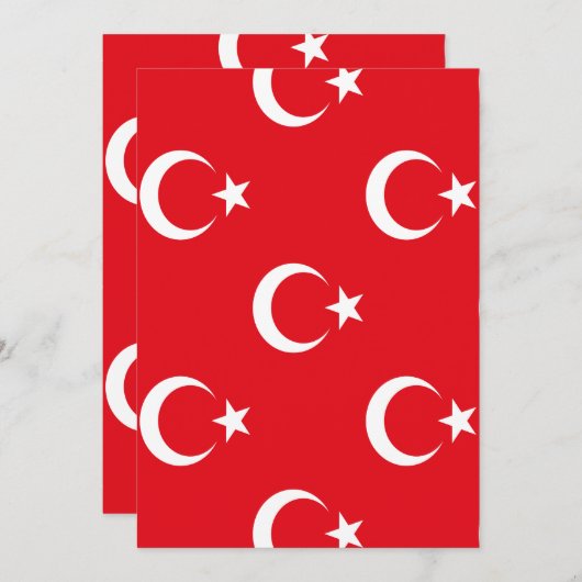 Türkische Flagge Save The Date (Vorne/Hinten)