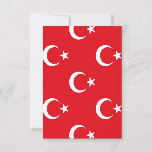 Türkische Flagge Save The Date (Vorderseite)