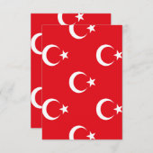 Türkische Flagge Save The Date (Vorne/Hinten)