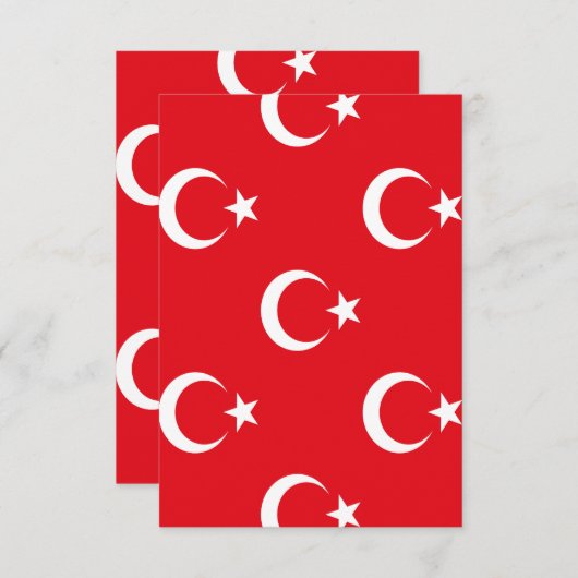 Türkische Flagge Save The Date (Vorne/Hinten)