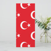 Türkische Flagge Save The Date (Stehend Vorderseite)