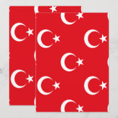Türkische Flagge Save The Date (Vorne/Hinten)